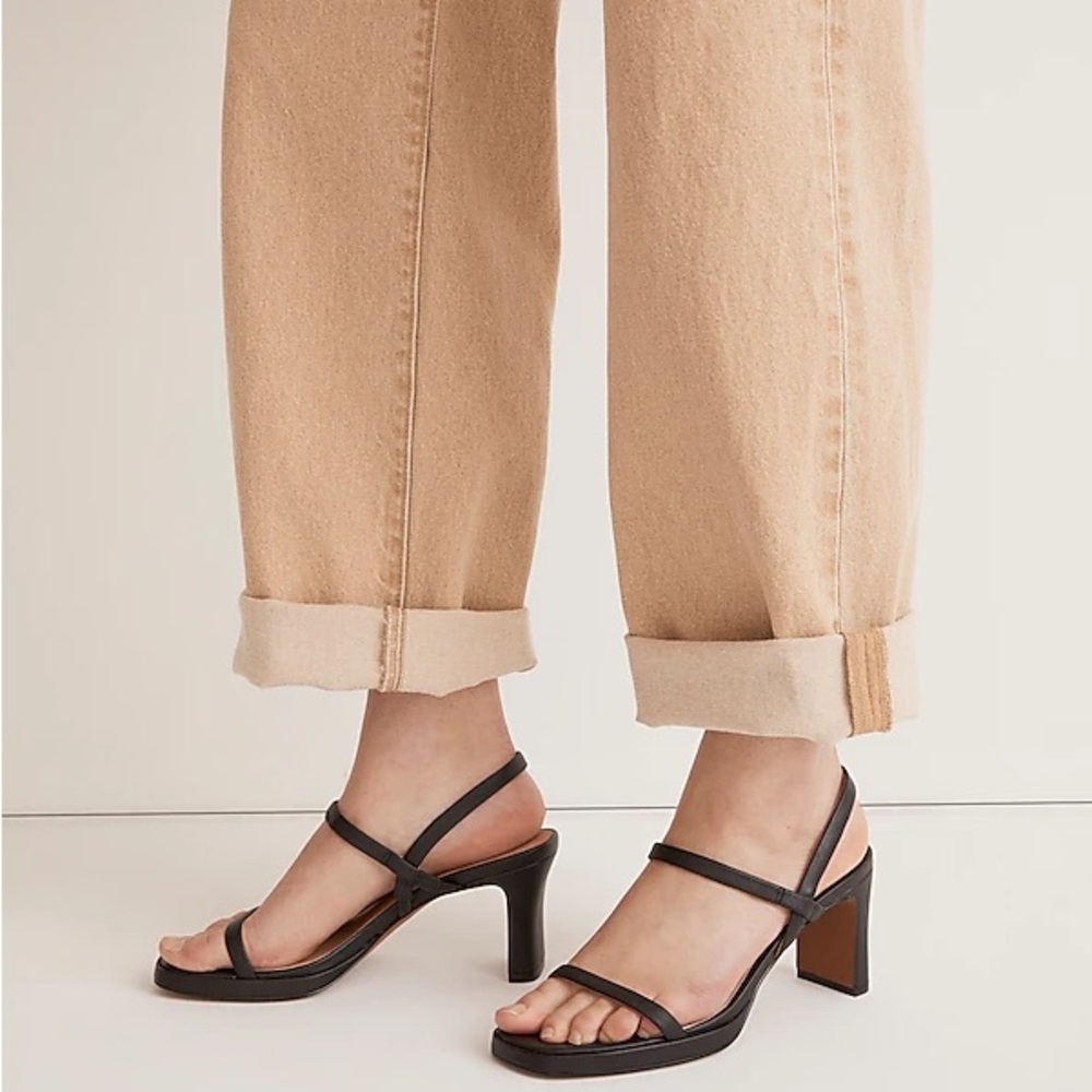 Madewell slingback heeled sandals Black - Size 9. Brand new